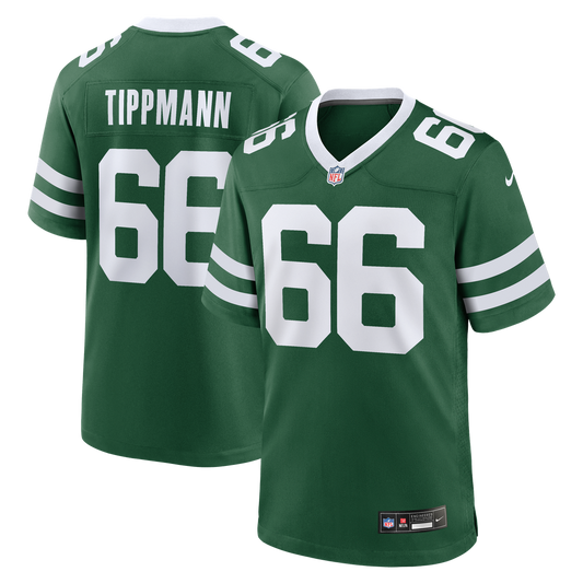 New York Jets Joe Tippmann Nike Legacy Green Team Game Jersey
