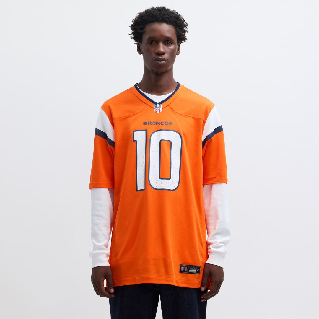 Denver Broncos Bo Nix Nike Navy Alternate Game Jersey