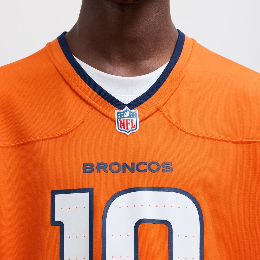 Denver Broncos Bo Nix Nike Navy Alternate Game Jersey