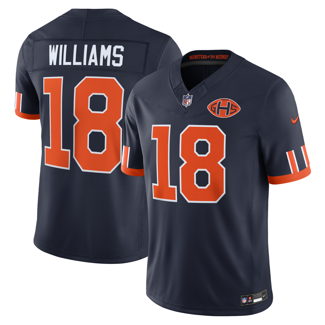 Chicago Bears Caleb Williams Nike Navy 2026 Rivalries Collection Stitched Limited Jersey