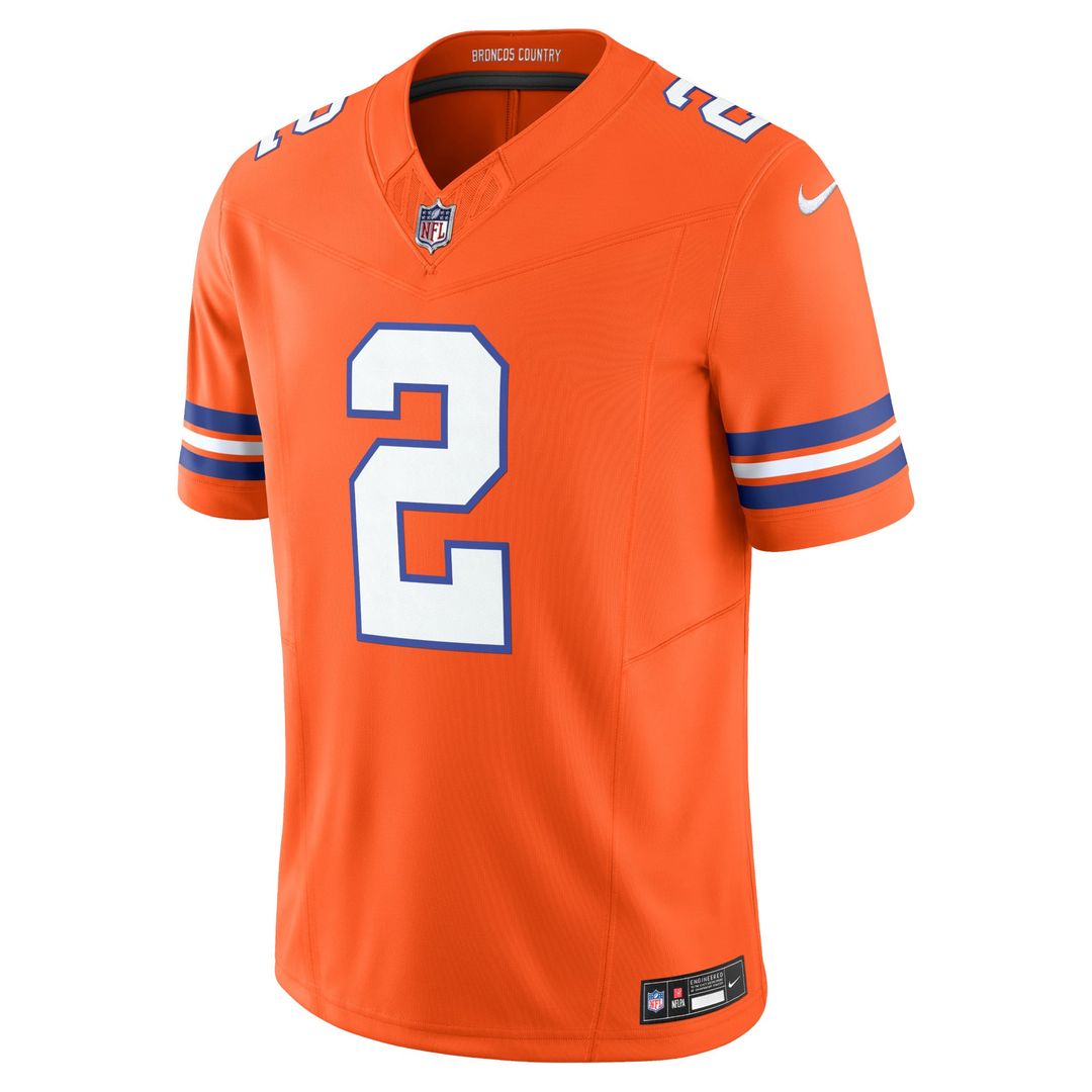 Denver Broncos Patrick Surtain II Nike Orange Alternate Mile High Collection 1977 Throwback Vapor F.U.S.E. Limited Jersey