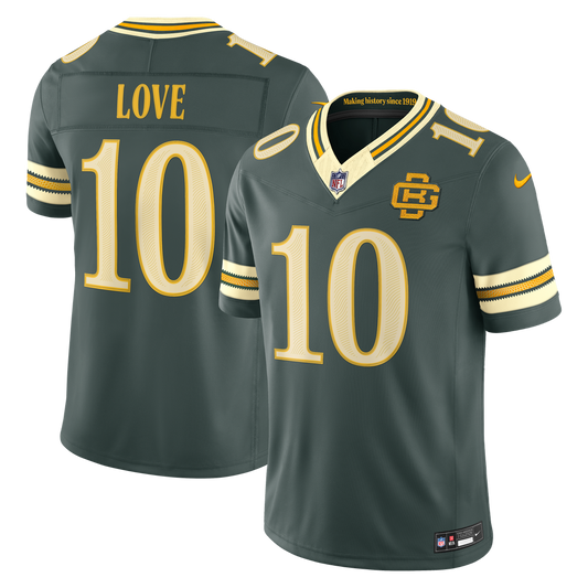Green Bay Packers Jordan Love Nike Green 2026 Rivalries Collection Stitched Limited Jersey