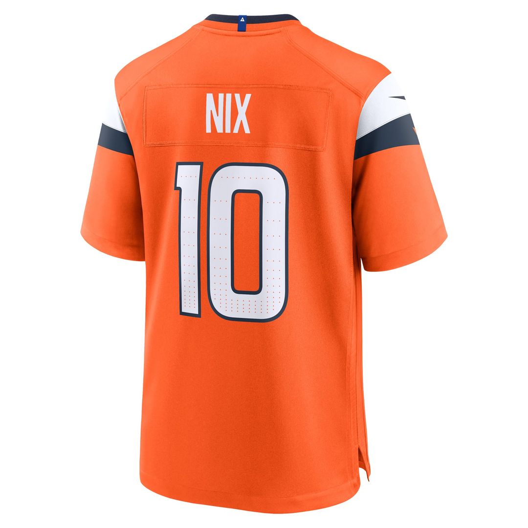 Denver Broncos Bo Nix Nike Navy Alternate Game Jersey