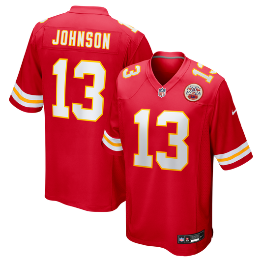 Kansas City Chiefs Nazeeh Johnson Nike Red Game Player Jersey