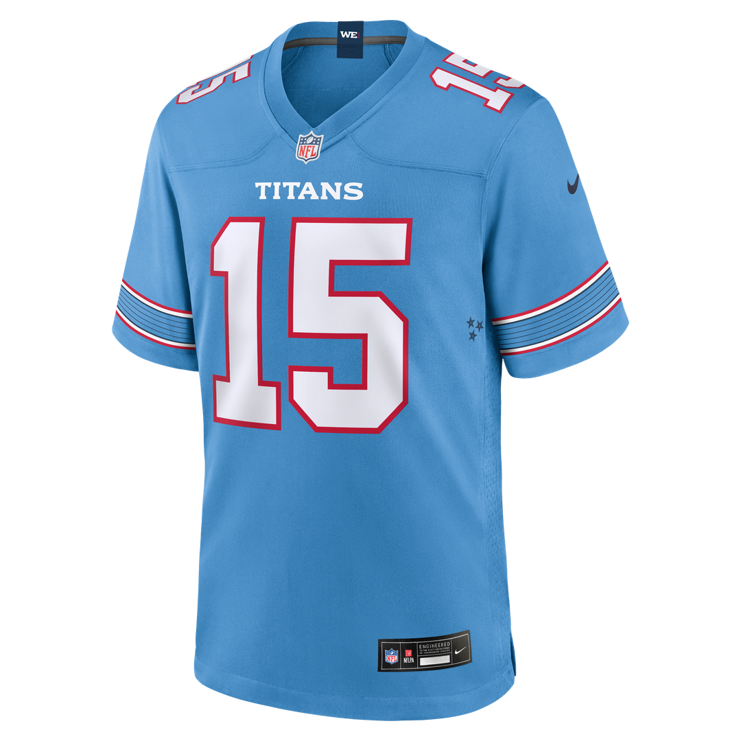Tennessee Titans Keldric Faulk Nike Light Blue Team Game Jersey