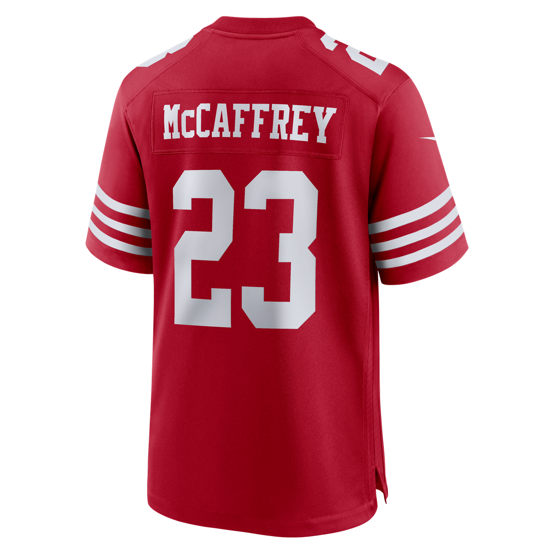 San Francisco 49ers Christian McCaffrey Nike White 80th Anniversary Game Jersey