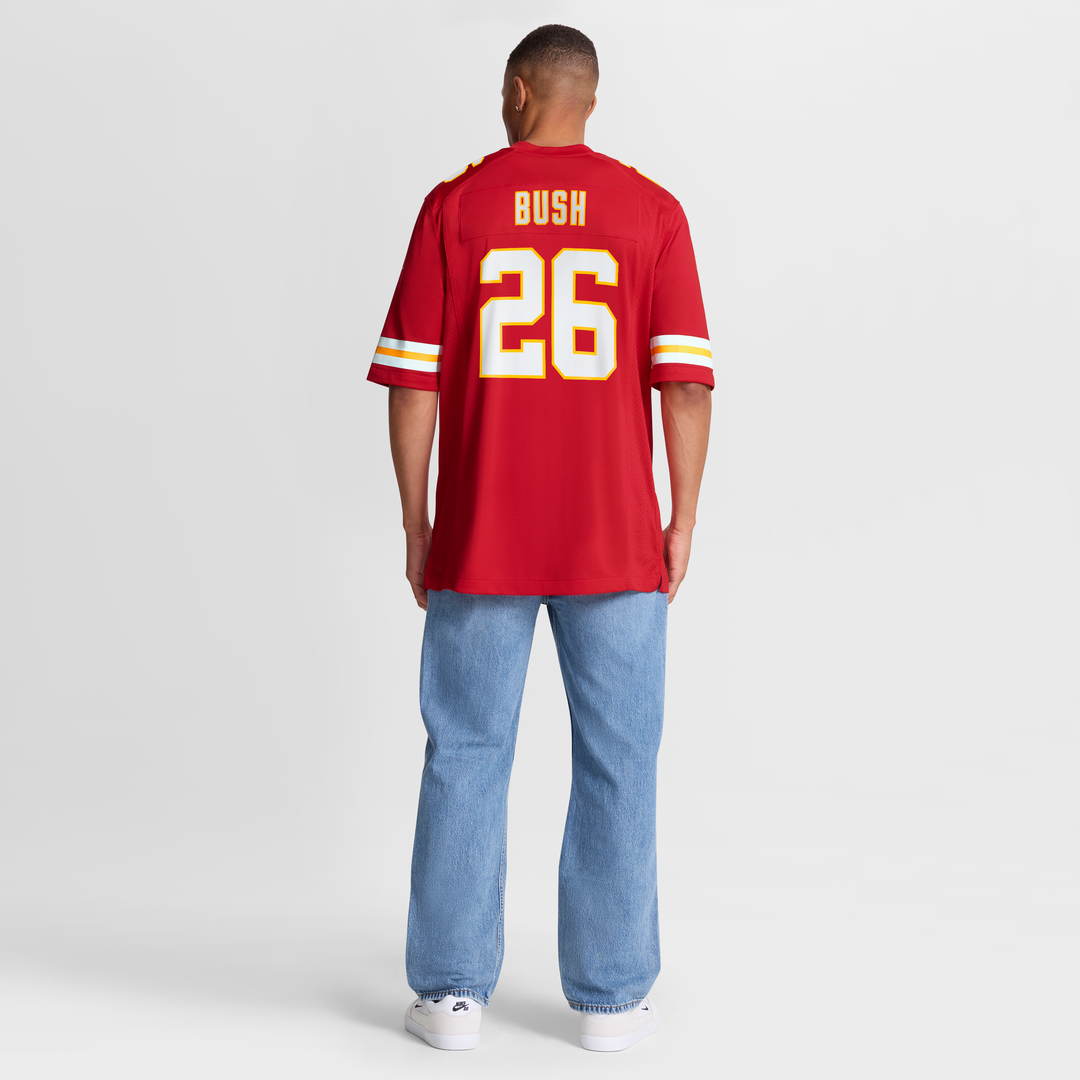 Kansas City Chiefs Deon Bush Nike Red Game Player Jersey