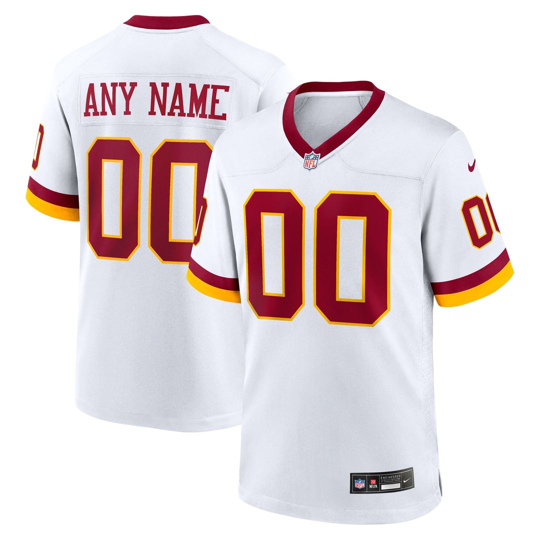 Washington Commanders Nike Black Hail Raiser Alternate Custom Game Jersey