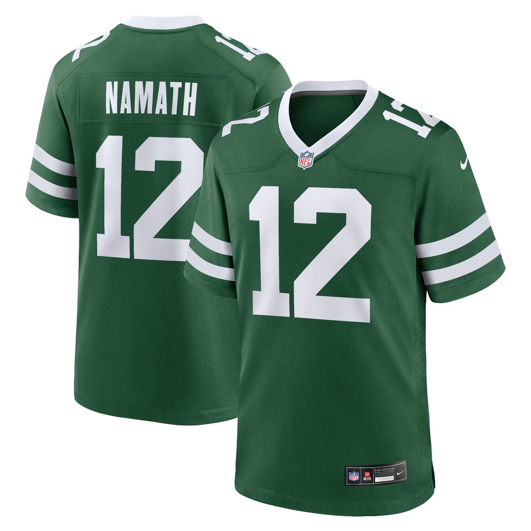 New York Jets Joe Namath Nike Legacy Black Alternate Retired Player Game Jersey