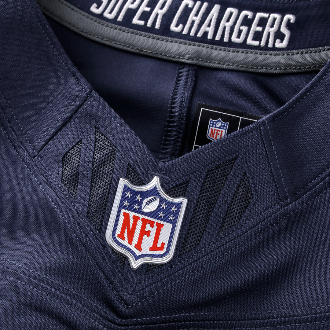 Los Angeles Chargers Justin Herbert Nike Navy Alternate Super Chargers Vapor F.U.S.E. Stitched Limited Jersey