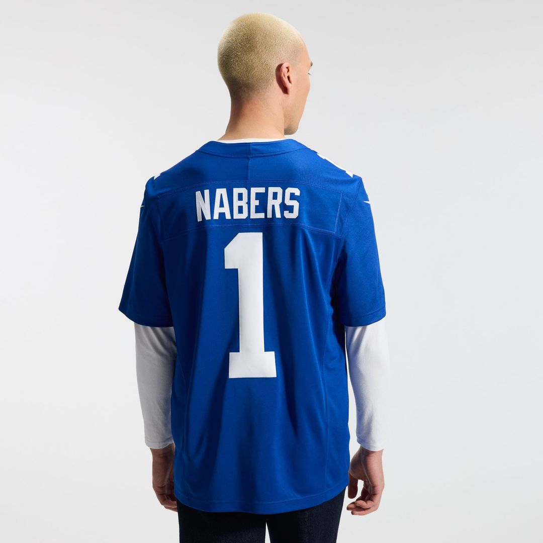 New York Giants Malik Nabers Nike Royal Team Vapor F.U.S.E. Stitched Limited Jersey