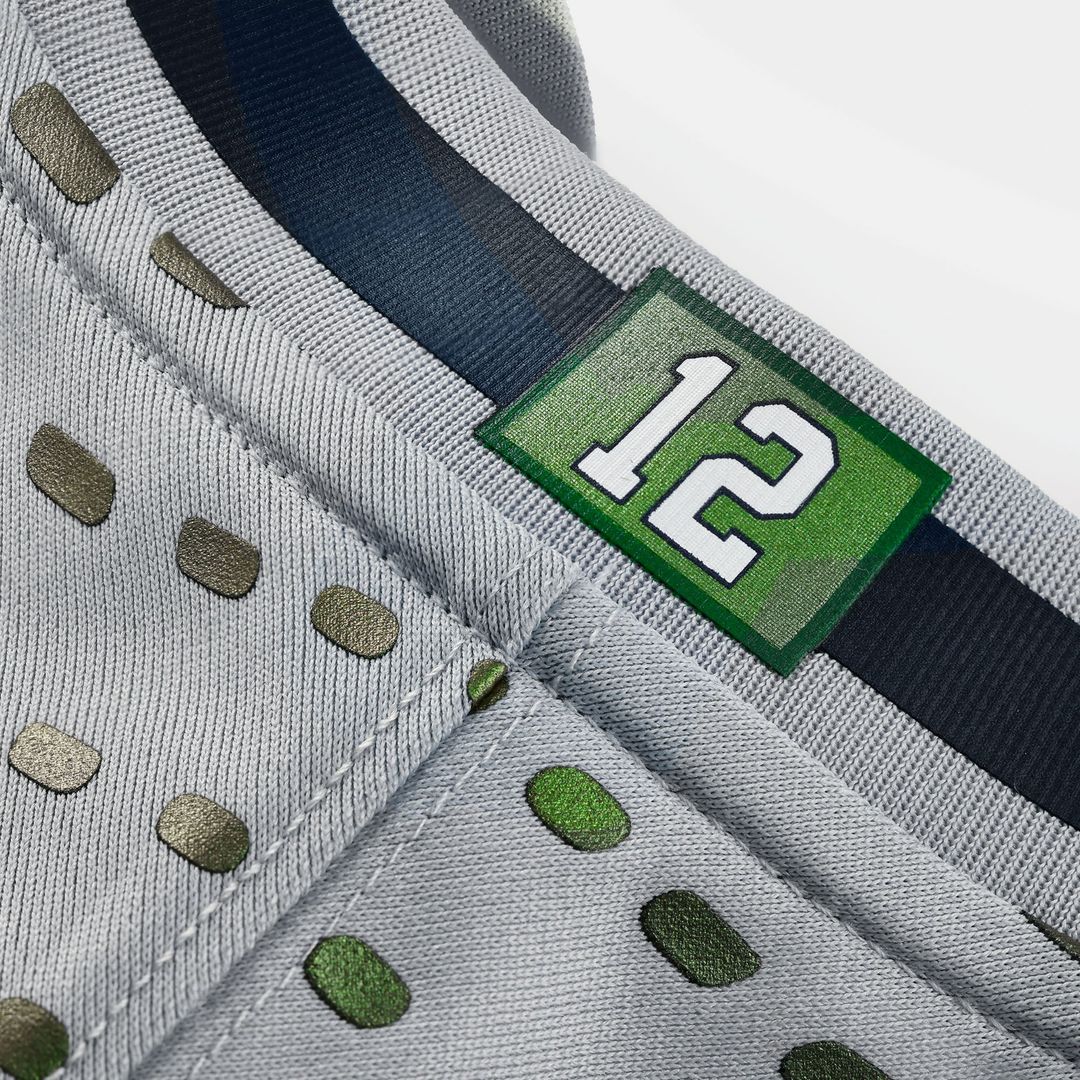 Seattle Seahawks Nike Gray Rivalries Collection Custom Game Jersey