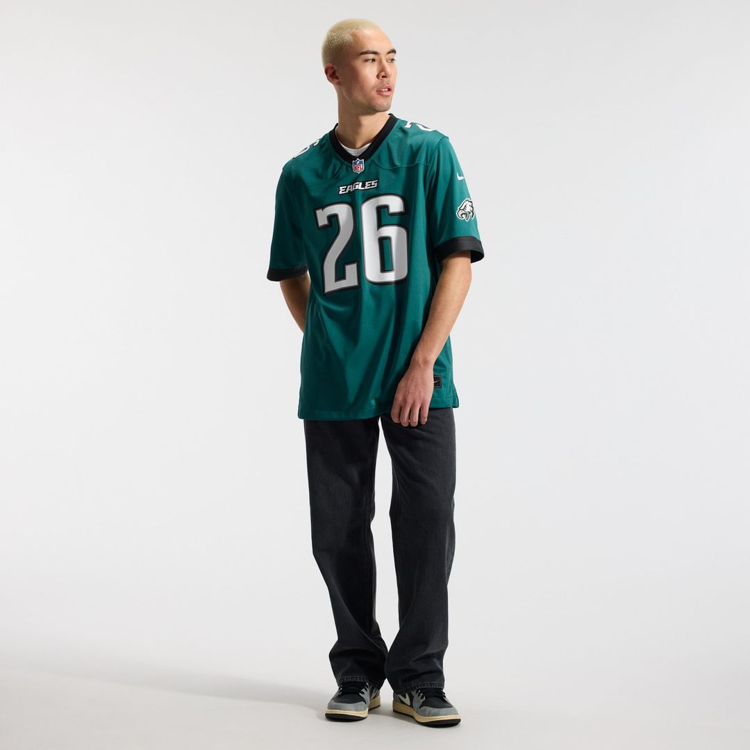 Philadelphia Eagles Saquon Barkley Nike White Game Jersey