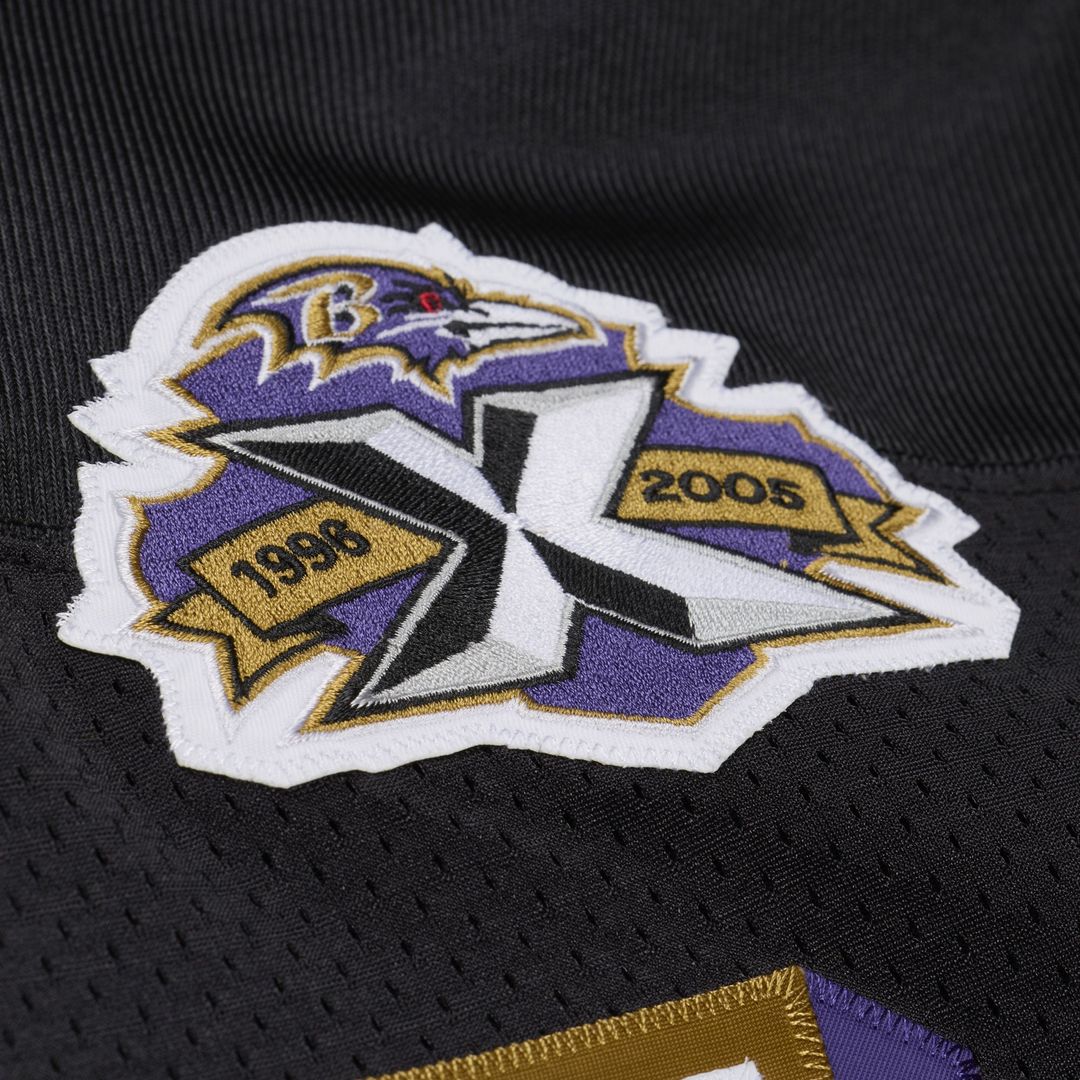 Baltimore Ravens Deion Sanders Mitchell & Ness Black 2005 Authentic Throwback Jersey