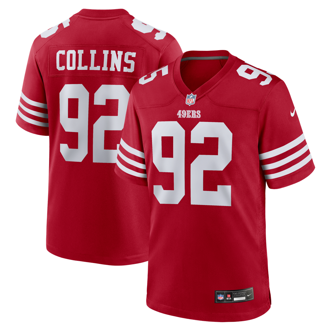San Francisco 49ers Alfred Collins Nike Scarlet Team Game Jersey