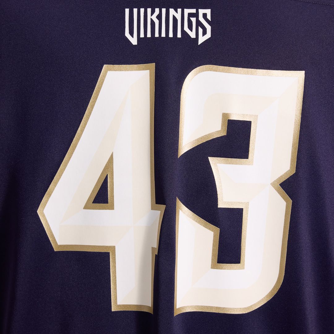 Minnesota Vikings Andrew Van Ginkel Nike Purple 2026 Rivalries Collection Game Jersey