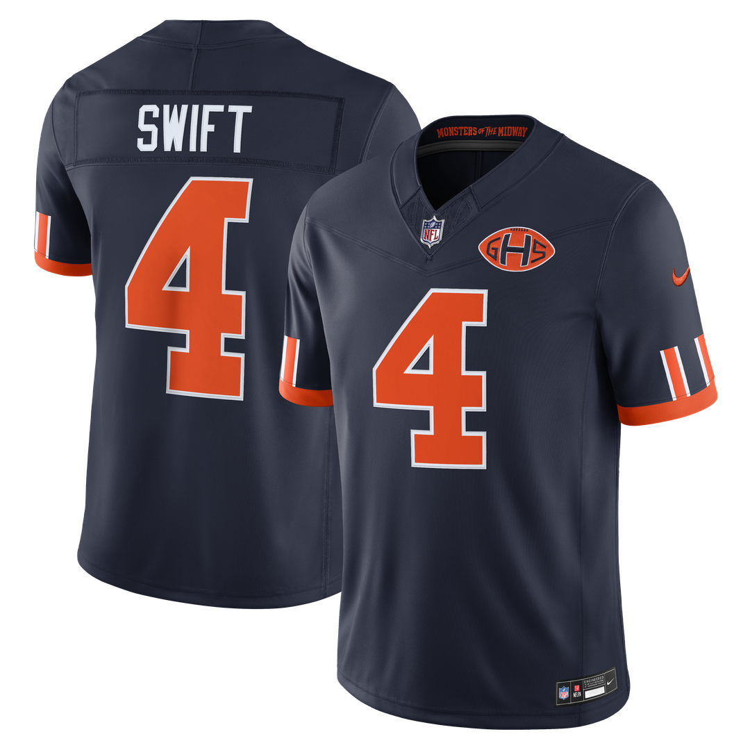 Chicago Bears D'Andre Swift Nike Navy 2026 Rivalries Collection Stitched Limited Jersey