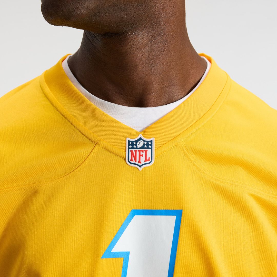 Los Angeles Chargers Quentin Johnston Nike Gold Alternate Charger Power Game Player Jersey