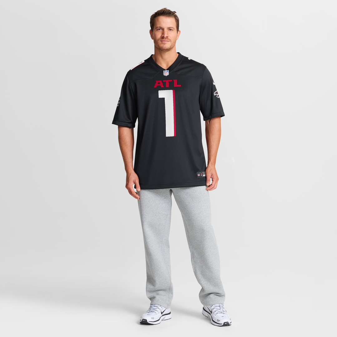 Atlanta Falcons Number 1 Groom Nike Black Game Jersey
