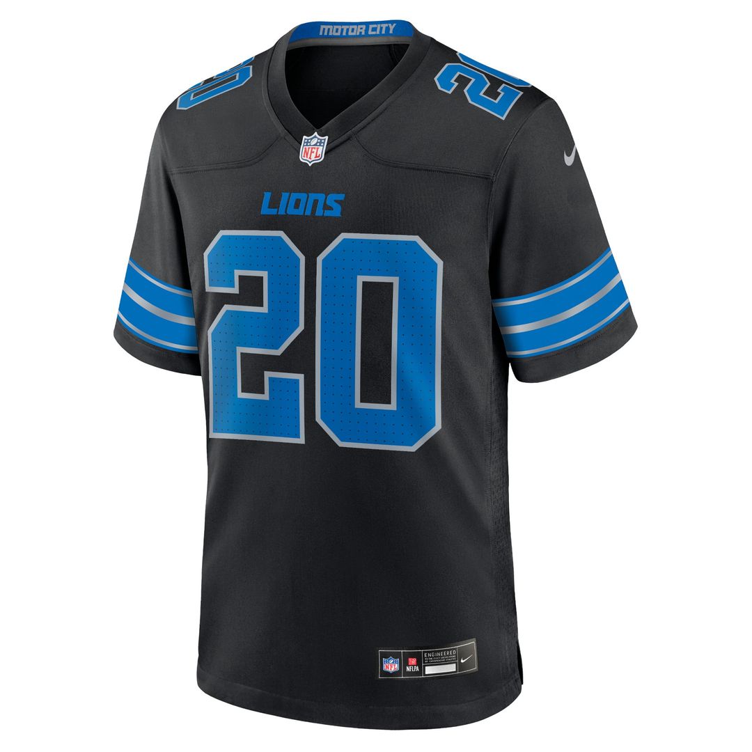 Detroit Lions Barry Sanders Nike Black 2nd Alternate Retired Player Game Jersey
