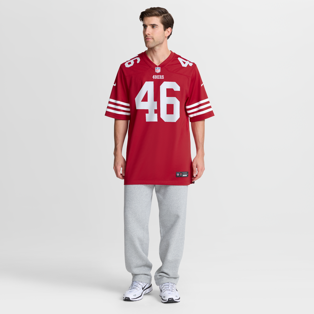 San Francisco 49ers Jon Weeks Nike Scarlet Team Game Jersey