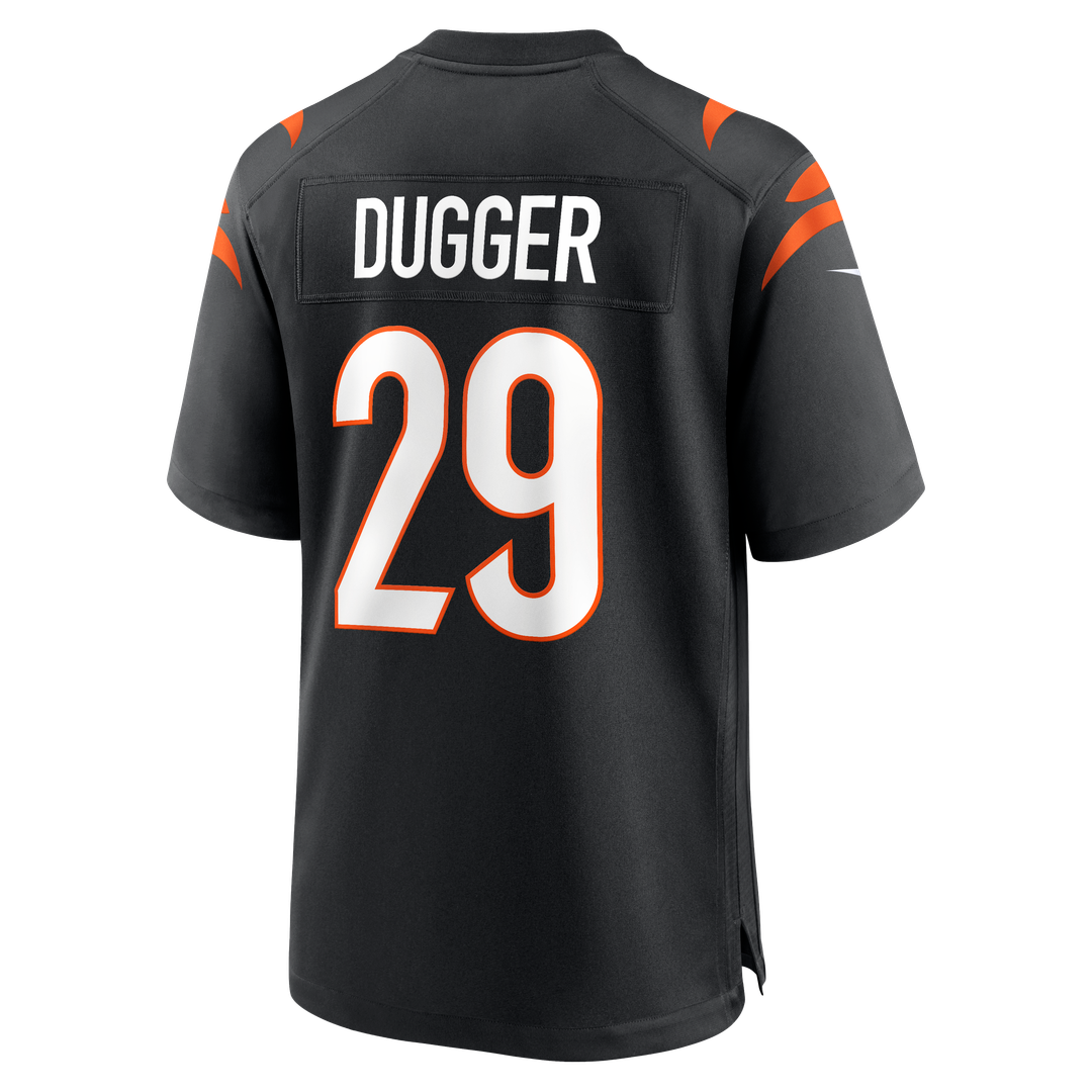 Cincinnati Bengals Kyle Dugger Nike Black Team Game Jersey