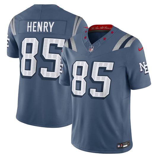 New England Patriots Hunter Henry Nike Blue Rivalries Collection Stitched Limited Jersey
