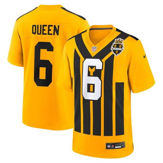 Pittsburgh Steelers Patrick Queen Nike Gold Alternate 1933 Throwback Game Jersey
