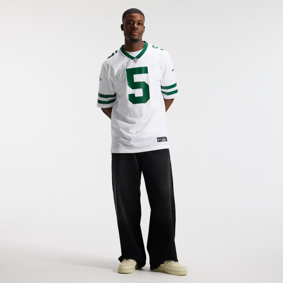 New York Jets Garrett Wilson Nike Legacy Black Alternate Game Jersey