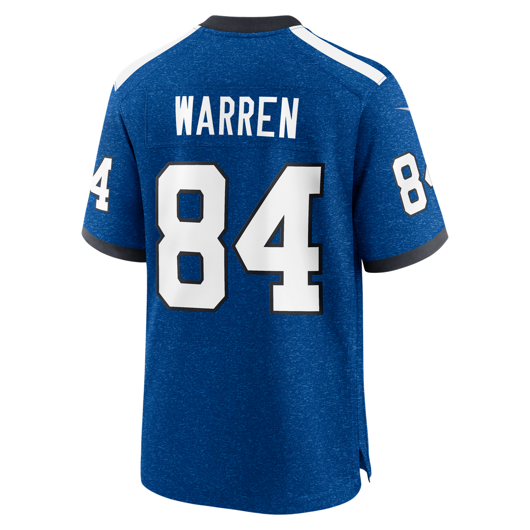 Indianapolis Colts Tyler Warren Nike Heather Royal Alternate 2 Indiana Nights Game Jersey