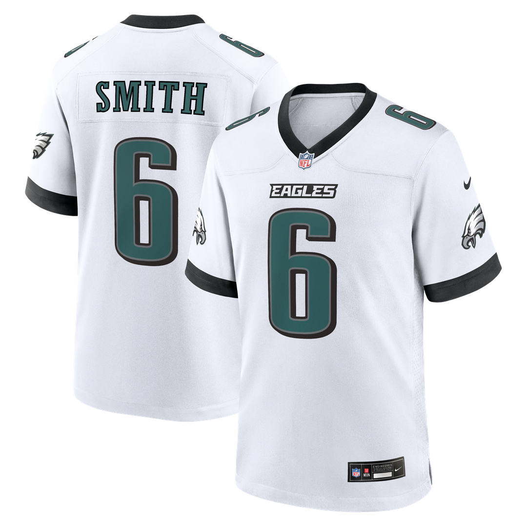 Philadelphia Eagles DeVonta Smith Nike White Game Jersey