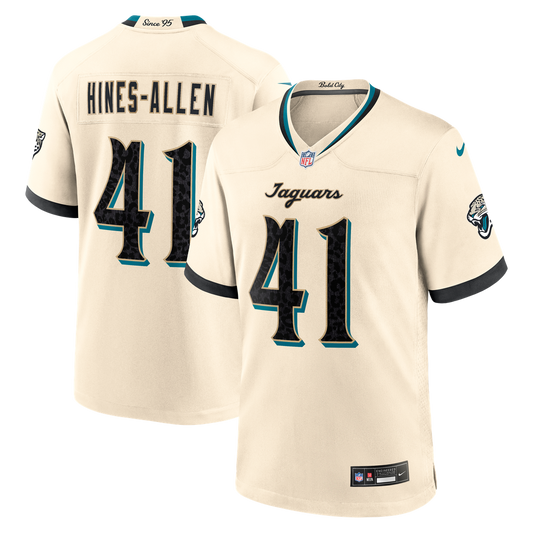 Jacksonville Jaguars Josh Hines-Allen Nike Natural 2026 Rivalries Collection Game Jersey