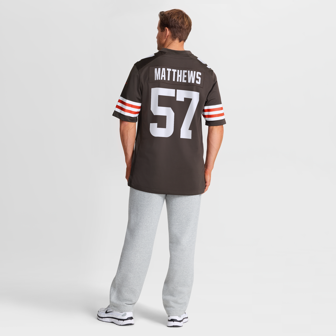 Cleveland Browns Clay Matthews Nike Brown Game Retired Player Jersey