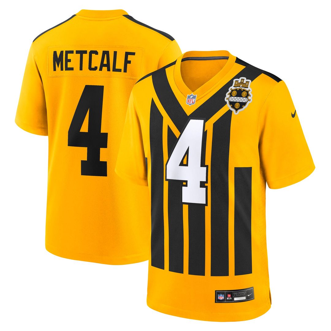 Pittsburgh Steelers DK Metcalf Nike Black Game Player Jersey