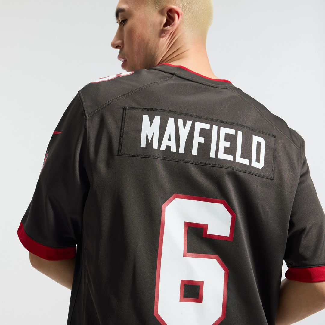 Tampa Bay Buccaneers Baker Mayfield Nike White Away Game Jersey
