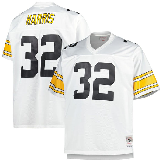Pittsburgh Steelers Franco Harris Mitchell & Ness White Big & Tall 1976 Retired Player Replica Jersey