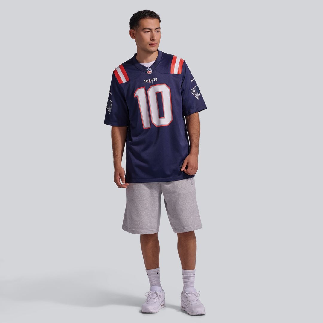 New England Patriots Drake Maye Nike White Player Game Jersey