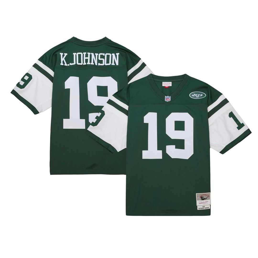 New York Jets Keyshawn Johnson Mitchell & Ness Kelly Green Legacy Replica Jersey