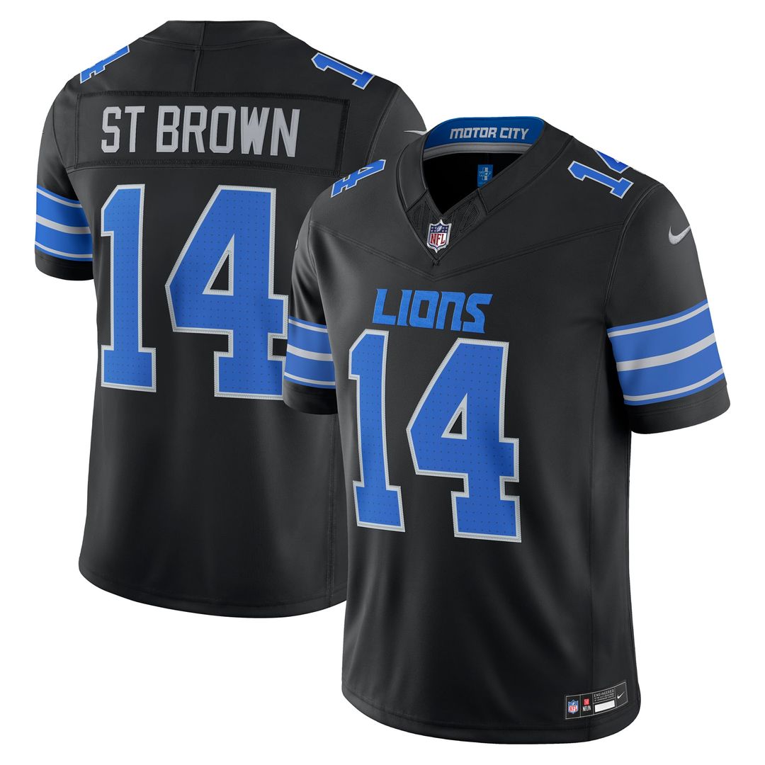 Detroit Lions Amon-Ra St. Brown Nike White Vapor F.U.S.E. Stitched Limited Jersey