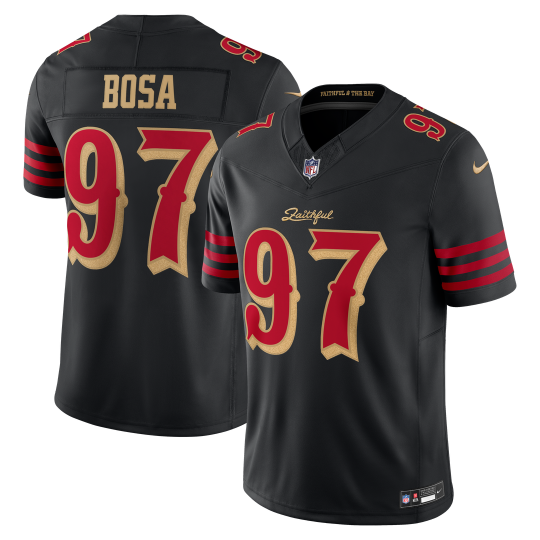 San Francisco 49ers Nick Bosa Nike Black Rivalries Collection Stitched Limited Jersey