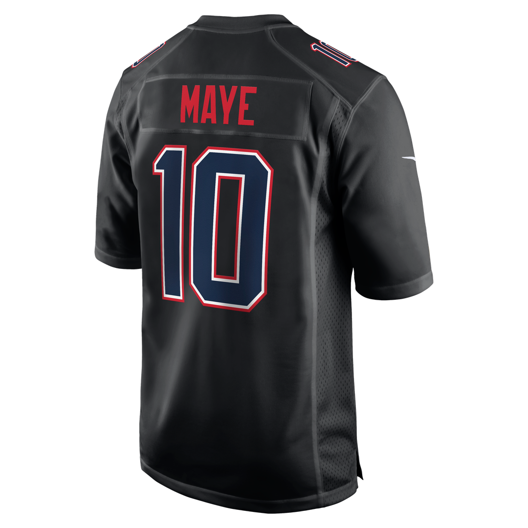 New England Patriots Drake Maye Nike Tundra White Game Jersey