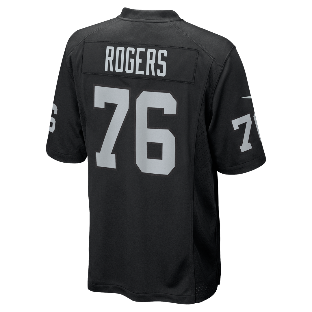 Las Vegas Raiders Caleb Rogers Nike Black Team Game Jersey