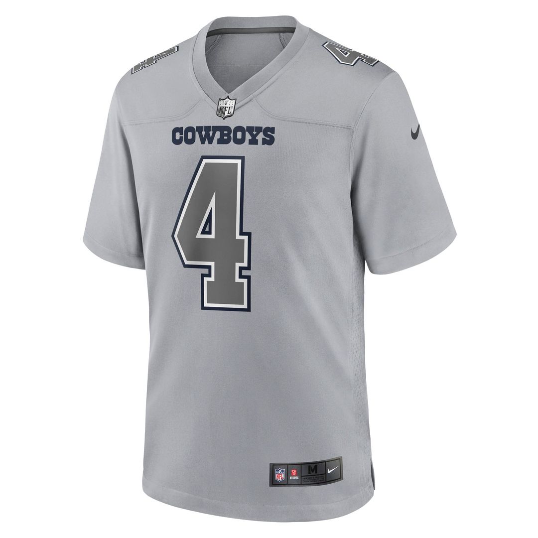 Dallas Cowboys Dak Prescott Nike Gray Atmosphere Fashion Game Jersey