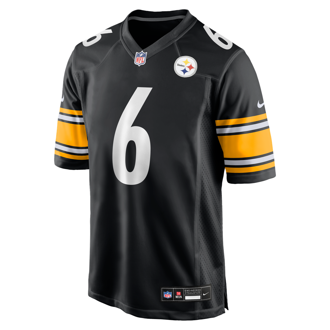 Pittsburgh Steelers Patrick Queen Nike Black Game Player Jersey