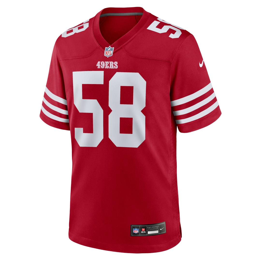 San Francisco 49ers Jarrett Patterson Nike Scarlet Team Game Jersey