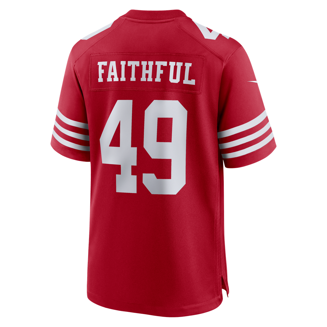 San Francisco 49ers The Faithful Nike White 80th Anniversary Game Jersey