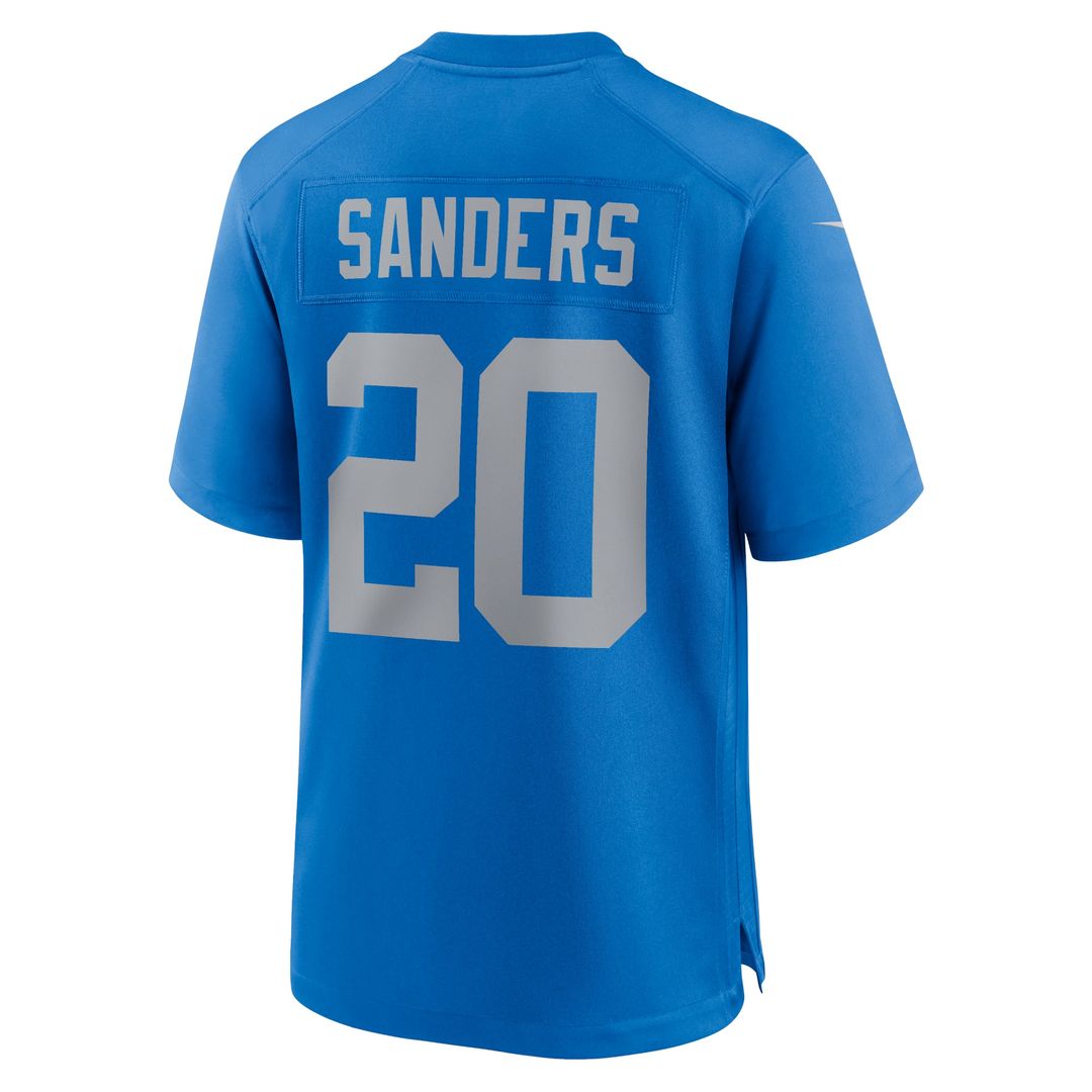 Detroit Lions Barry Sanders Nike Blue Alternate Game Jersey