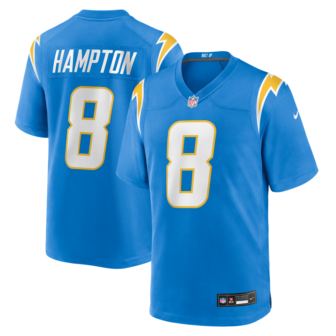 Los Angeles Chargers Omarion Hampton Nike Powder Blue Team Game Jersey