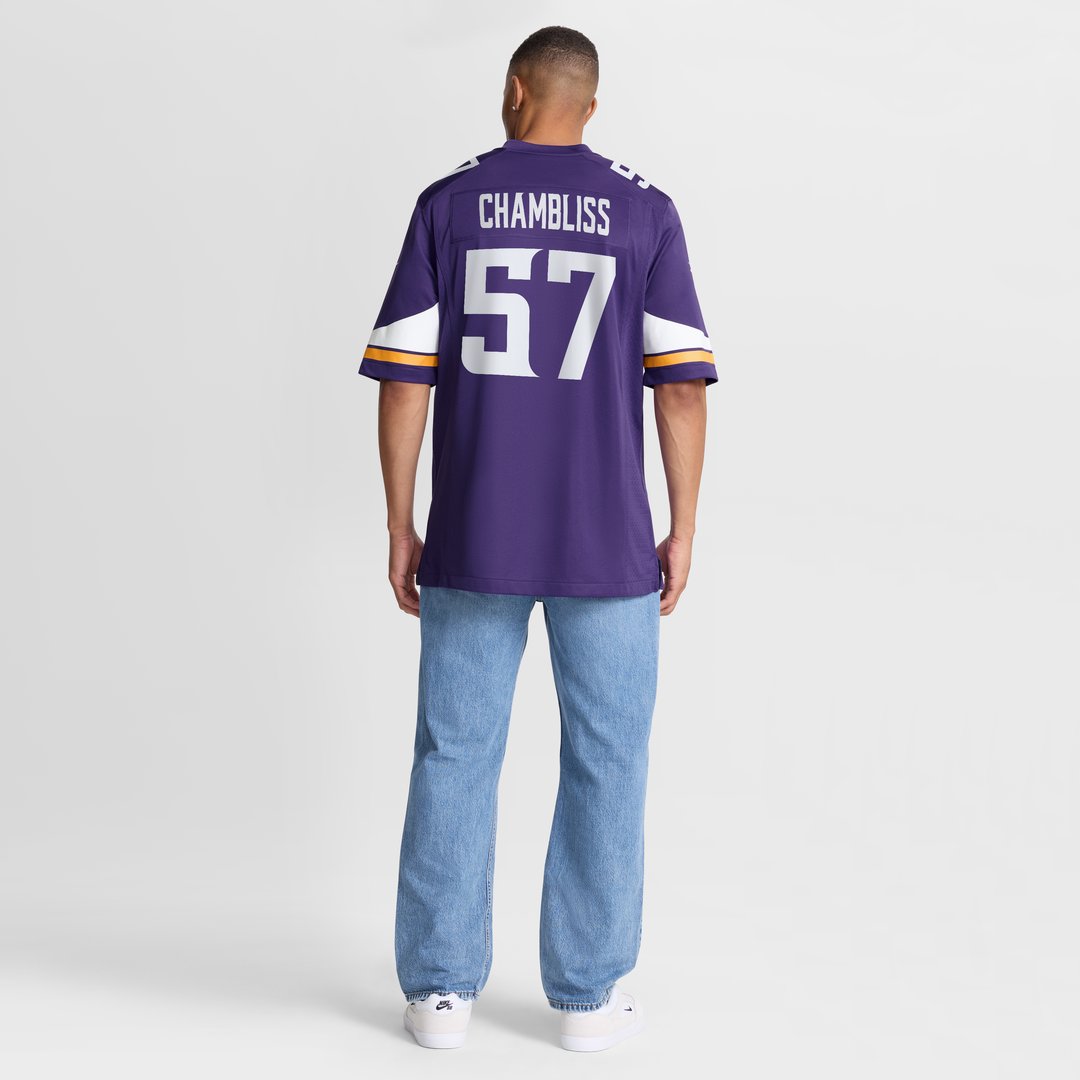 Minnesota Vikings Chaz Chambliss Nike Purple Team Game Jersey