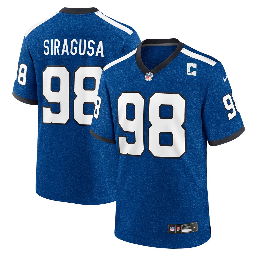 Indianapolis Colts Tony Siragusa Nike Royal Game Retired Player Jersey